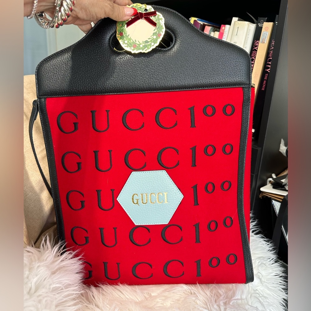 Gucci New bag 100 anniversary tote with strap box and dust bag
